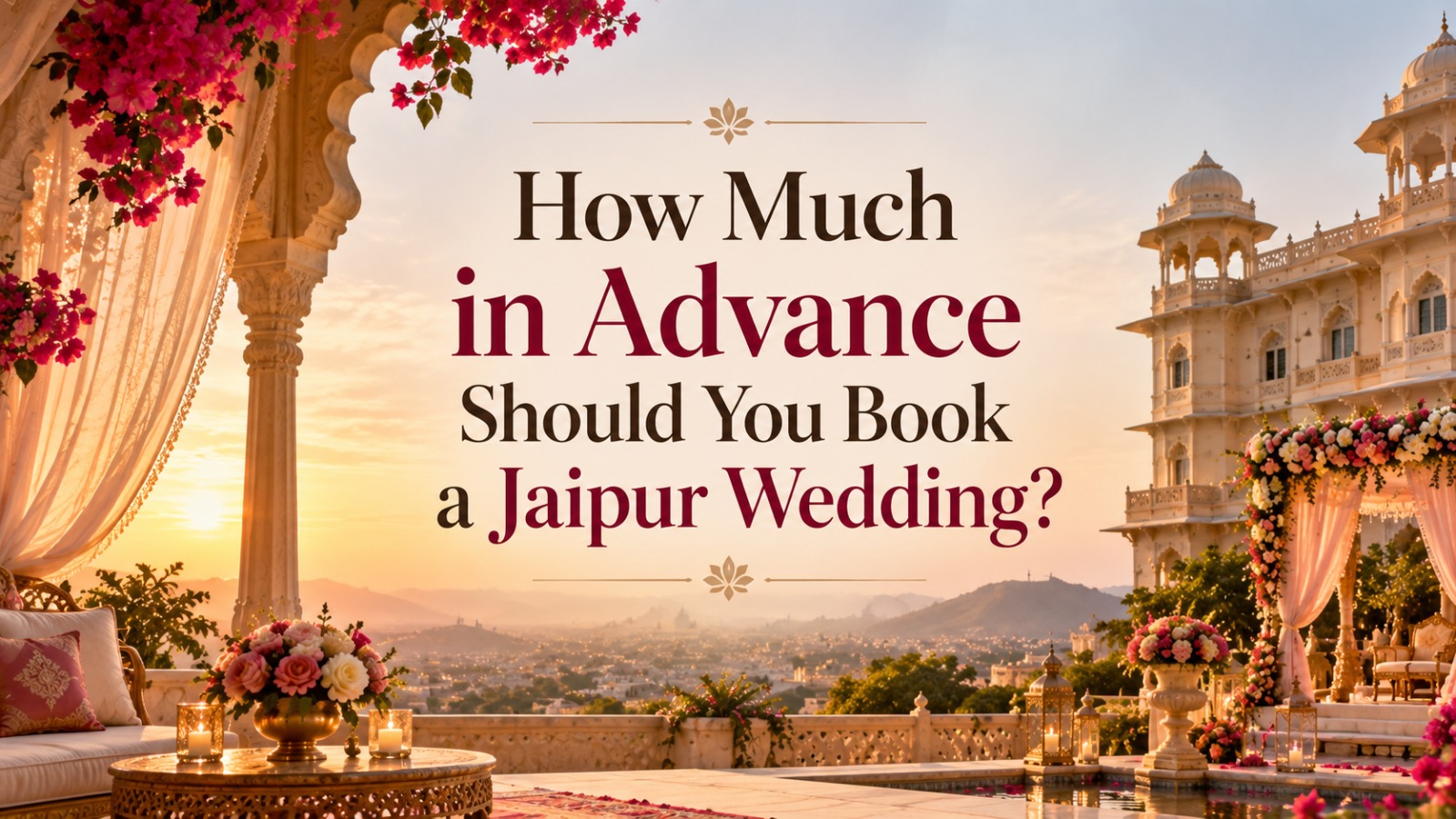 How Much in Advance Should You Book Jaipur Wedding